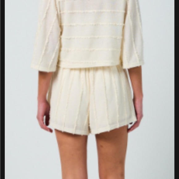 NWT Greii Cream Tie-Front Top and Skirt Set size small - Picture 2 of 2